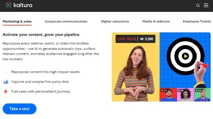Kaltura video hosting